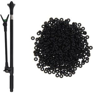 Vis Hengel Stand Beugel Met 100Pcs Rubber Karpervissen Terminal Tackle Ronde Vissen O Ringen