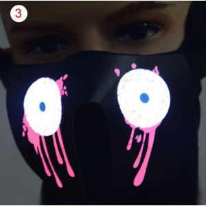 Hirigin Led Lichtgevende Knipperende Gezicht Masker Knipperende Lichtgevende Enge Kostuums Voor Halloween Party Dance Halloween Cosplay