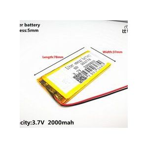 Liter energie batterij Goede Qulity 3.7 V, 2000 mAH, 503778 Polymeer lithium-ion/Li-Ion batterij voor SPEELGOED, POWER BANK, GPS, mp3, mp4