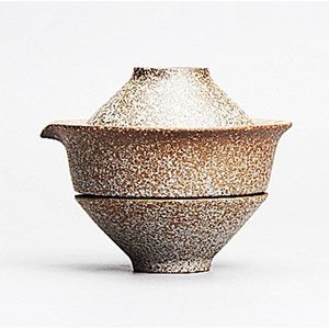 Vintage Keramische Gaiwan 1 Theepot 2 Cups Reizen Thee Set Waterkoker Voor Puer Japanse Thee Set Drinkware Thee Pot