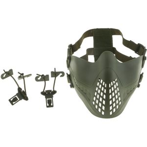 Nylon Verstelbare Half Gezicht Mesh Masker Lagere Gezicht Beschermende Masker Compatibel Met Bril Af Snelle Helment Sjaal Hoed