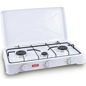 Gas Kookplaat Algon Wit (3 Kachels) (60X33X10 Cm)