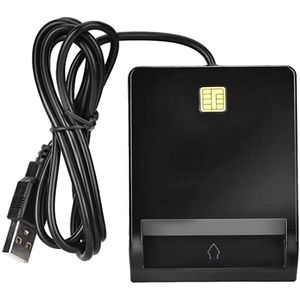 Draagbare Cac Usb Externe Sim Smart Card Reader Ondersteuning Geheugenkaart Cac Id Atm Smapi Ic Voor Windows 7 8 10 Linux Os
