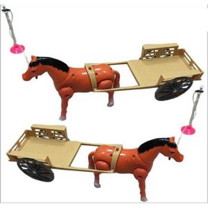 Creatieve Puzzel Elektrische Paard Rond Stapel Cirkel Speelgoed Grappige Cartoon Educatief Developmental Speelgoed Voor Kinderen exotische