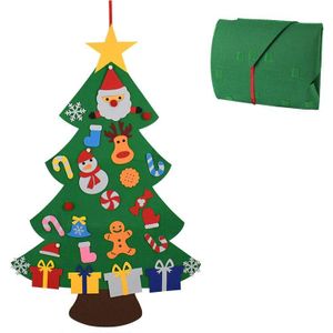 100Cm Vilt Kerstboom Diy Set Muur Opknoping Decoratie Met Lijm Ornamenten Kids Kinderen Jaar Xmas Home decor