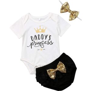 3Pcs Leuke Pasgeboren Baby Meisje Outfits Kleding Tops Bodysuit Shorts Broek Set Baby Kleding Body One-Pieces Rompertjes