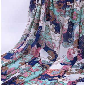 Jurk stof chiffon bloem print 75D materiaal poly DIY cosplay blouse sjaal gekwalificeerde 100*150 cm