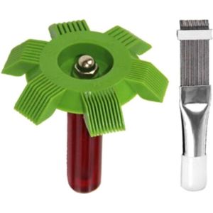 2 Stks/set Airconditioning Schoonmaken Kam Radiator Verdamper Fin Stijltang Cleaner Brush Tool