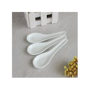 Dikker Chinese Keramische Lepel Rijst Soep Lepel Porselein Thuis Restaurant Servies 10pcs