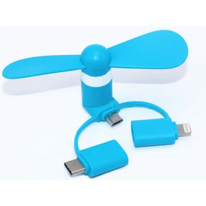 Mini USB Fan 3 in 1 USB Gadget Draagbare Voor Android OTG Micro Type-c Voor iPhone 5 6S 7 Plus 8 X XS Elektronische Smart Gadgets