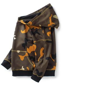 Tiener Jongen Camouflage Print Hoodies -Schouder Sweatshirt Met Zakken Herfst Mode Tops 12 Jaar Kinderen Casual Kleding