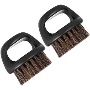 2Pcs Baard Borstel Abs Draagbare Mini Lichtgewicht Haren Scheren Borstels Grooming Tool Voor Jongen