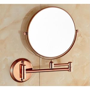 Badkamerspiegel Wandmontage 8 inch Messing 3X/1X Vergrootglas Spiegel Vouwen Rose goud/Gouden Make-Up Spiegel Cosmetische spiegel Lady