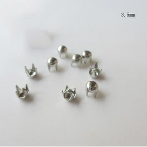 100 Stks/partij Diy Klinknagel Paddestoel Hoofd Ronde Klauw Vier Voet Nail Zilveren Lederen Craft Kleding Schoen Zak Decoratie