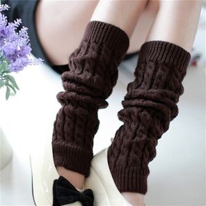 Hoge Warm Knit Beenwarmers Voor Vrouwen Slobkousen Boot Manchetten Vrouw Dij Gebreide Knie Sokken