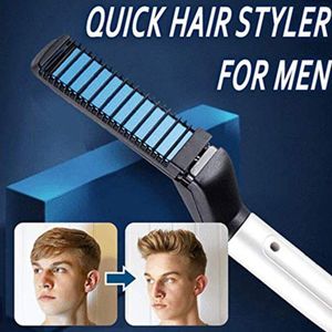 Multifunctionele Haar Kam Borstel Baard Stijltang Styling Accessoires Steil Haar Krultang Styling Tools Mannen Baard Kam