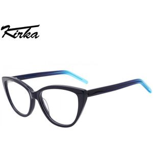 Kirka Lenzen Bijziendheid Bril Acetaat Cat Eye Bril 4 Kleuren Leesbril Brillen Frame Bril