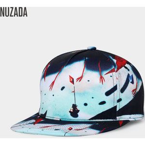 NUZADA Exclusieve 3D Printing Hip Hop Cap Voor Mannen Vrouwen Neutraal Paar Originele Punk Art Patroon caps