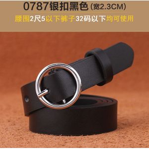 Lederen Riemen Voor Vrouwen Mode Jeans Klassieke Retro Eenvoudige Ronde Gesp Vrouwelijke Pin Jurk Zwaard Goth Luxe Punk Gothic