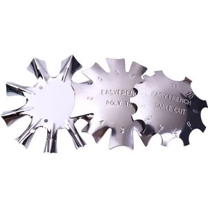 1Pc Nail Franse Lijn Edge Cutter Roestvrij Nail Art Tips Tool Edge Trimmer Styling Vorm Sjabloon Tools