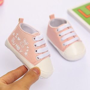 Baby Sweet Bunny Schoenen Lace-Up Toevallige Canvas Schoenen Baby Anti-Slip Sneakers Baby Peuter Schoenen