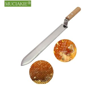 Honing Snijden Mes Met Houten Handvat Rvs Blade Bijenteelt Tool Platte Mond Enkele En Dubbele Tand Randen Te Kiezen