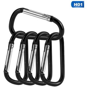 5Pcs Aluminium Snap Carabiner D-Ring Sleutelhanger Clip Sleutelhanger Wandelen Kamp Bergbeklimmen Haak Klimmen Accessoires