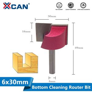 Xcan 1Pc 30Mm Bodem Schoonmaken Graveren Bits 6Mm Schacht Hout Frezen Cnc Frees Houtbewerking Trimmen
