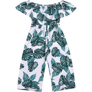 Kids Kleding Meisjes Zomer Vliegen Mouw Bloem Ruches Outfits Romper Kinderen Meisjes Jumpsuit Peuter Meisje Kleding 3-11T