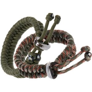 Bundel van 2 Premium Vissenstaart £ 350 Paracord Survival Armbanden Met Metalen Sluiting (aangepast formaat en kleur)