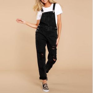 Vrouwen Casual Denim Bib Broek Gat Overalls Jeans Bandjes Demin Broek Rompertjes 3.18