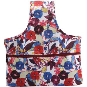 Driehoekige Gebreide Draagtas Blauw Kleur Opbergtas Garen Met Bladeren Waterdichte Accessoires Opbergtas