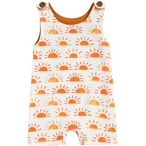 Baby Baby Jongens Meisjes Jumpsuit, Mouwloze Crew Neck Sun Print Casual Romper Voor Peuters Zomer