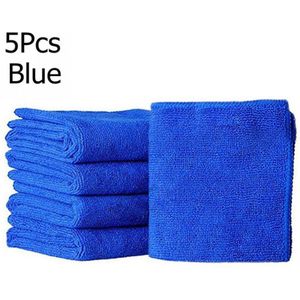 5Pcs Microfiber Doek Wasstraat Geen Kras Voor Coating Waxen Detaillering Zorg Wassen Handdoek Stofdoek 25X25 Cm # LR3