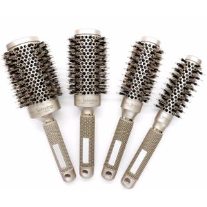 Keramische Aluminium Professionele Tangle Haar Kam Haar Borstel Haarborstel Ronde Kappers Kammen Voor Salon Kapper Styling Tool