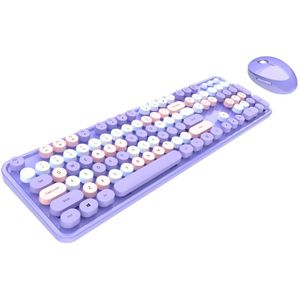 Mofii Zoete Toetsenbord Muis Combo Gemengde Kleur 2.4G Draadloze Toetsenbord Muis Set Circulaire Schorsing Key Cap Voor Pc Laptop