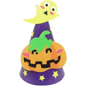 Kids Halloween Witch Bat Pompoen-Vampire Diy Beanie Hoed Papier Craft Party Decor Helpen Oefening Kinderen Hands-op Vermogen. Diyhat