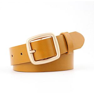 GOOWAIL Decorative Waist Strap Meatal Square Buckle Durable Waistband For Women Jeans All-match Waist Belt