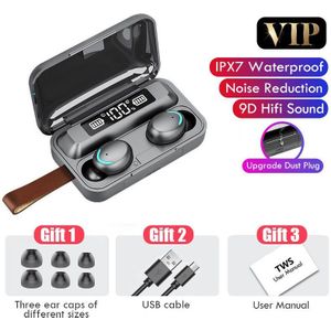 Bluetooth 5.0 Koptelefoon 2200Mah Opladen Doos Draadloze Hoofdtelefoon Stereo Sport Waterdichte Oordopjes Headsets Met Microfoon