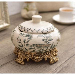Amerikaanse creatieve keramische asbak asbak sieraden doos cover met Europese stijl woonkamer decor decoratie