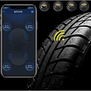 Ble Tpms Auto Bandenspanning Sensor Voor Android Ios App Display Bluetooth 4.0 5.0 Universele Externe Alarm Bandenspanning Sensoren
