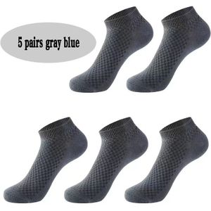 5Pairs/Bamboevezel Mannen Sokken Business Korte Sokken Heren Enkel Sokken Ademende Sport Bamboe sokken Maat 37-44