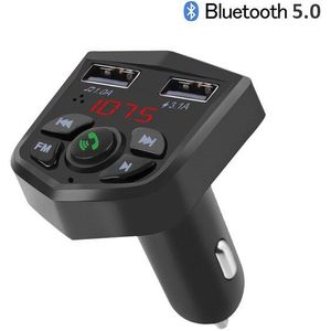 Rovtop Bluetooth 5.0 Handsfree Car Kit Draadloze Fm-zender 3.1A Quick Charge Dual Usb Charger Lcd Tf Card Auto MP3 speler