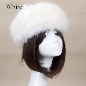 Winter Dikke Harige Haarband Fluffy Russische Faux Fur Vrouwen Meisje Bont Hoofdband Hoed Winter Outdoor Earwarmer Ski Hoeden