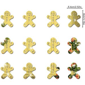 Meerdere Stijlen Kerst Decoratie Spiegel Stickers 12 Stuks Gold Stereo Acryl Spiegel Stickers Kerstbal Kerstman