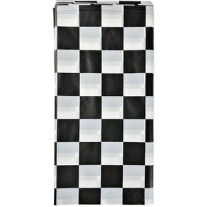 Black & White Geruite Tafelkleed/Vlag Tafel Dekken Party Favor/Wegwerp Geruite Racing Tafel Dekken, pak Van 4