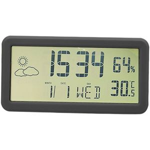 Thermometer Hygrometer Gauge Indicator Automatische Elektronische Temperatuur Vochtigheid Monitor Indoor/Outdoor Weerstation Klok