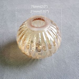 24 bloemblaadje amber glas bal diameter 76mm x 69mm hoogte kroonluchter kristal onderdelen voor kroonluchter centrale pijler decor