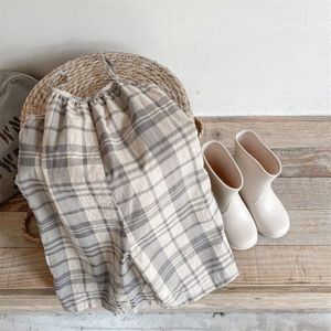 Meisjes Plaids Jumpsuit Outfits Jarretel Riem Broek Zomer Peuter Kinderen Kleding Losse Rompertjes Broek