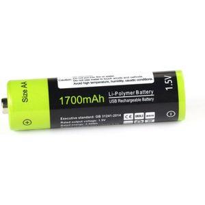 Znter Aa Oplaadbare Batterij 1.5V Aa 1700 Mah Usb Opladen Lithium Batterij Bateria Met Micro Usb-kabel